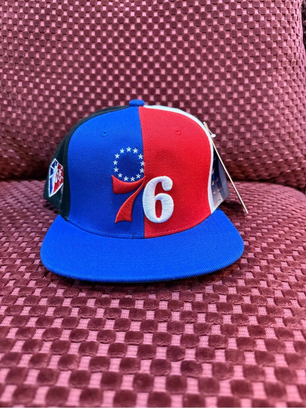 Philadelphia 76ers Mitchell & Ness Snapback “What The” Adjustable Cap Hat NBA